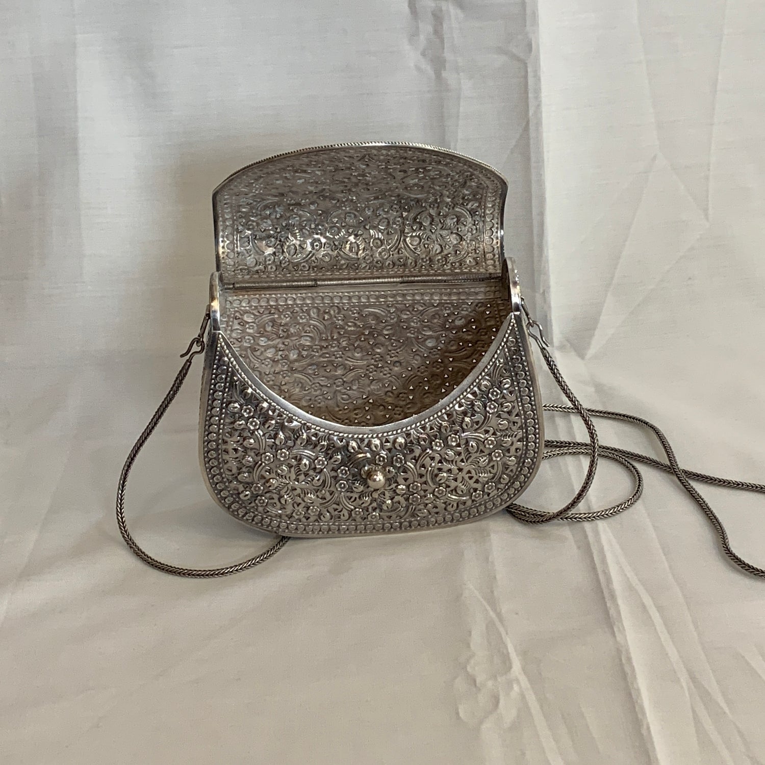 Silver Metal Mesh Clutch Purse Wedding Bags Rhinestone Evening Bags |  Baginning